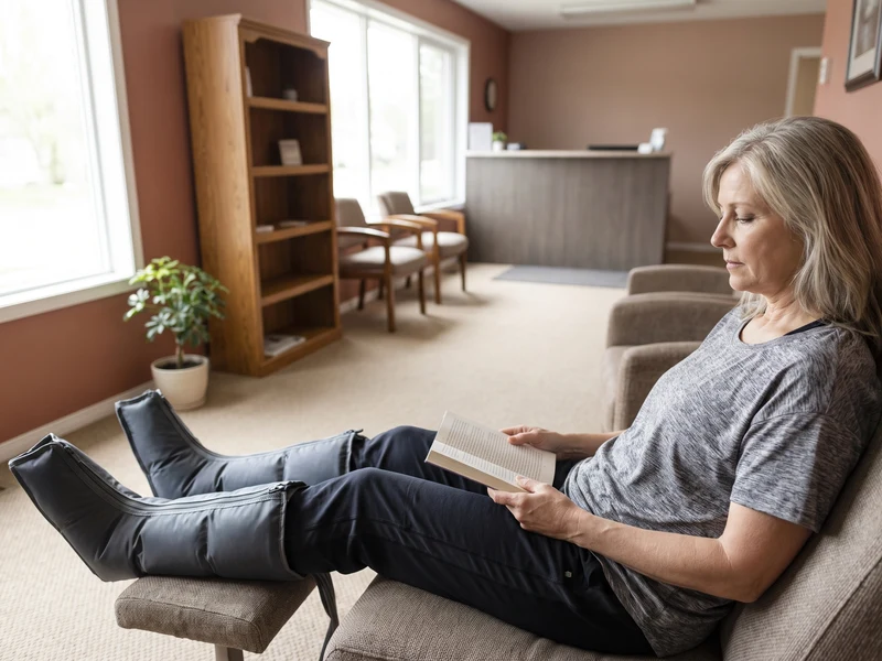 Compression therapy being used to manage chronic swelling