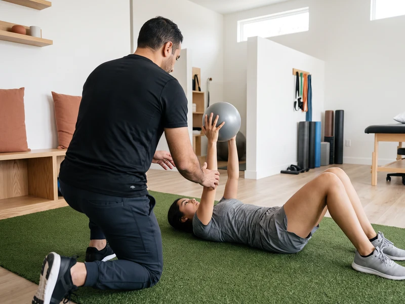 Athlete completing return-to-sport performance testing