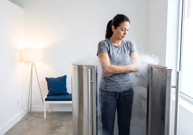 Cold therapy being used to manage acute inflammation and swelling