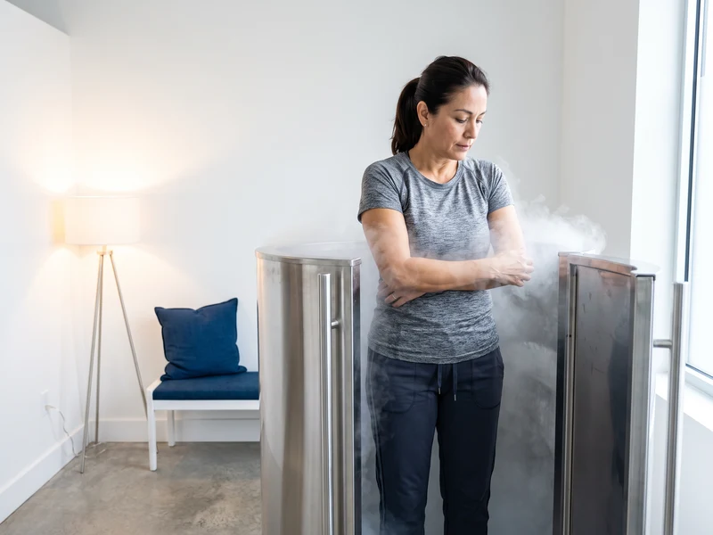 Cold therapy being used to manage acute inflammation and swelling