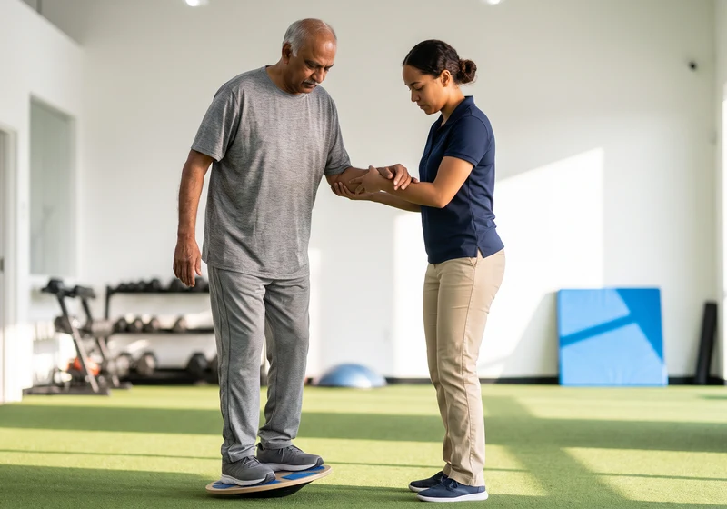 Doctor of Physical Therapy providing Fall Prevention and Balance Training treatment